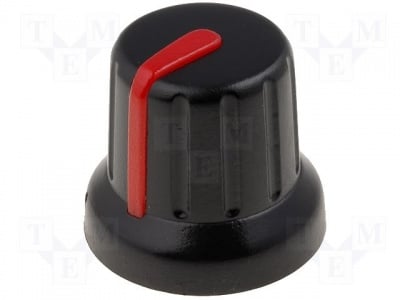 Копче GMN-4RD Копче за потенциометър; миниатюрно, с индикатор; ABS; Ос:6mm